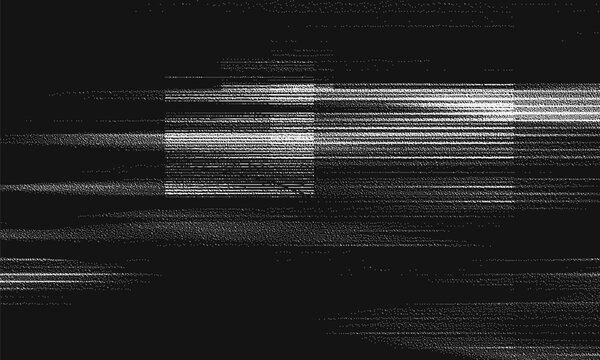 Glitch background. VHS grunge texture with noise effect and pixelation. Analog video digital errors. Retro pixel backdrop. Vector illustration.