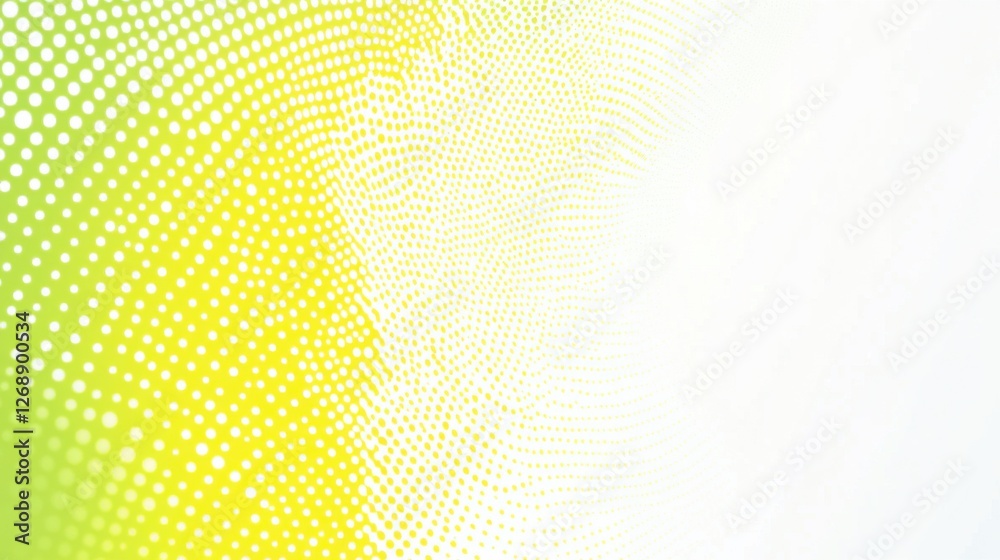 Aufkleber playful halftone pattern features vibrant neon yellow on a clean white background in a modern design