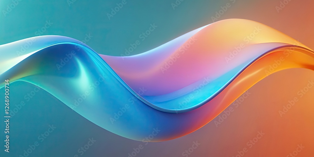 Canvas Prints abstract colorful fluid wave