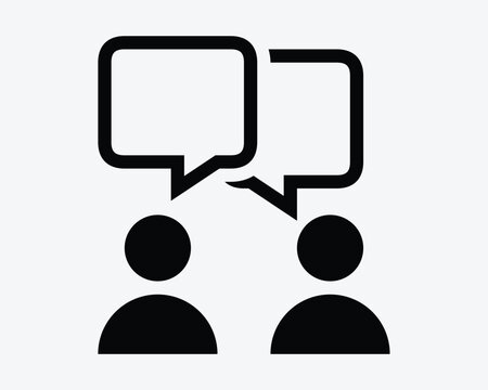 Discussion Dialogue Conversation Talking Discuss Debate Feedback Talk Speech Chatting Chat Shape Outline Line Symbol Sign Artwork Illustration Vector 