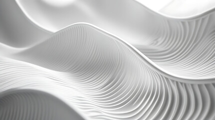Stylish and modern minimalist seamless white wave texture pattern background with monochromatic color scheme. Abstract White Wave Forms background