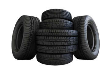 Stack of Tires. png file. transparent backgrounds