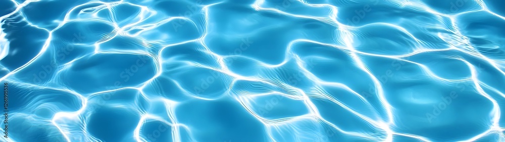 Leinwandbilder Captivating aquatic abstract with shimmering reflections and fluid motions on a tranquil serene pool surface  The image evokes a sense of calming refreshing tranquility and a meditative