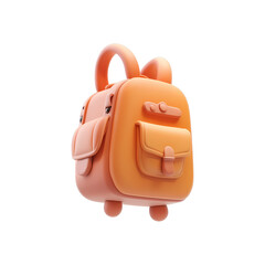 3d cute orange backpack