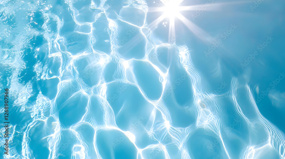 Leinwandbilder captivating underwater scene showcasing the mesmerizing dance of light and water creating a serene a