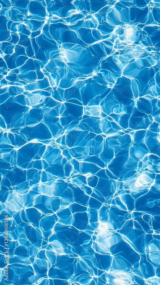 Poster Captivating Underwater Scenery of Shimmering Ripples and Refreshing Aqua Tones  Serene and tranquil image showcasing the beauty of a crystalline pool with reflections waves and a calming