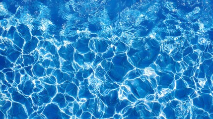 Obraz premium Captivating Underwater Serenity Mesmerizing Blue Water Ripples and Reflections Creating a Serene Peaceful and Refreshing Background