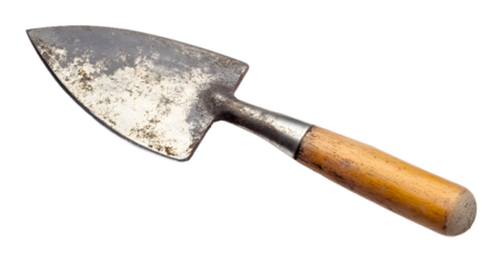 Margin trowel on a transparent background. isolated background.