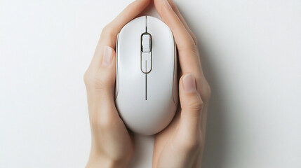 マウスを操作する人の手