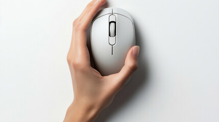 マウスを操作する人の手