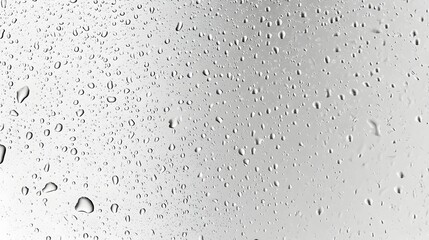 Close up view of a wet glass surface with transparent water droplets ripples and reflections creating an abstract environmental background