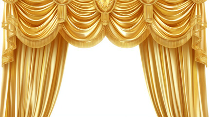 gold theater curtain