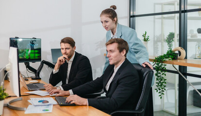 Financial Analyst Monitoring Stock Market Data