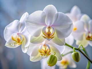 Elegant White Phalaenopsis Orchid Blossom - Pure Botanical Beauty Stock Photo
