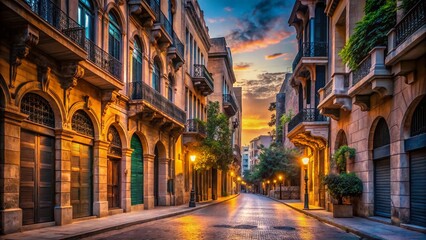 Fototapeta premium Empty Beirut Downtown Streets: Calm Evening in Lebanon