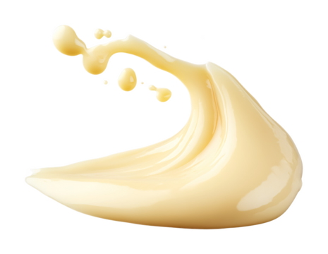 Mayonnaise drop on a white background. isolated background.