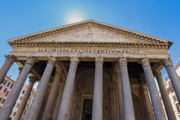 The Pantheon (Temple of all the gods) was a former roman temple and a church (Basilica of St. Mary...