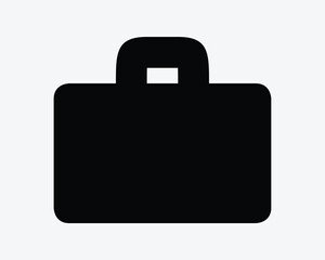 Briefcase Bag Hand Carry Luggage with Handle Travel Business Businessman Baggage Shape Outline Line Symbol Sign Artwork Illustration Vector 
