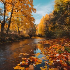 Aerial view of scenic mountain road and lake