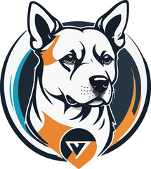 Dog Illustration vector Design, Dog Logo and Icon Design, Dog Head vector design