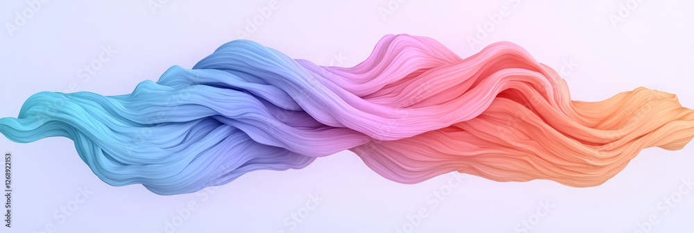 Poster a macro perspective of liquid neon paint twisting together, bright turquoise transitioning into