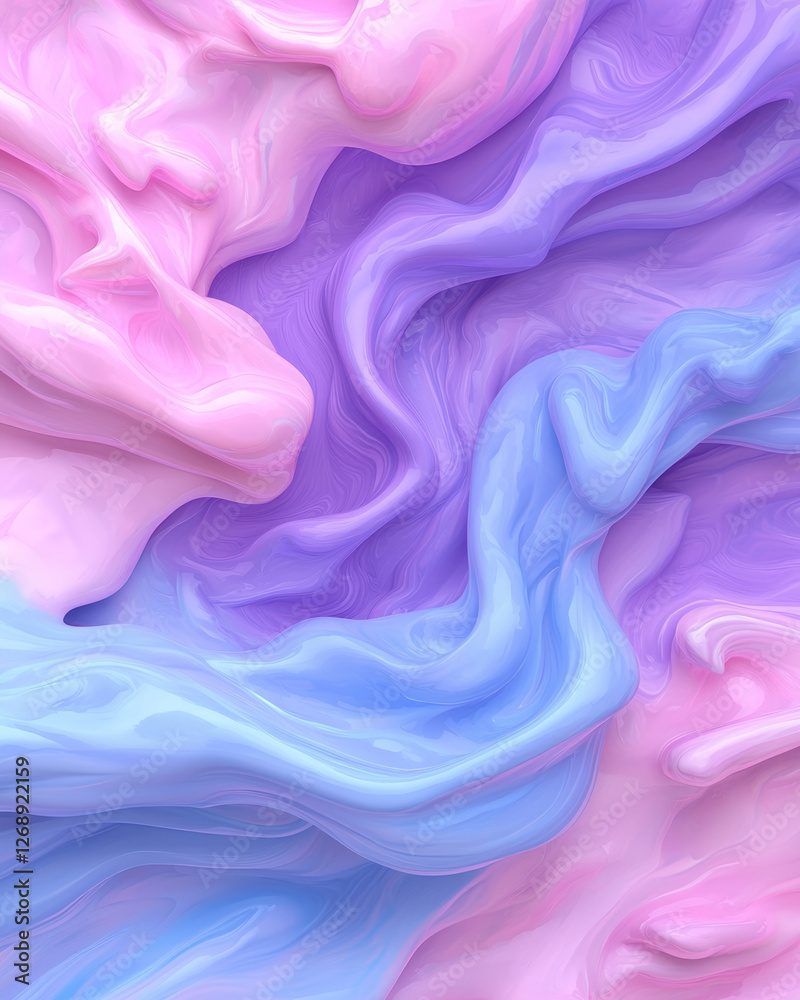 Poster a macro perspective of liquid neon paint twisting together, bright turquoise transitioning into