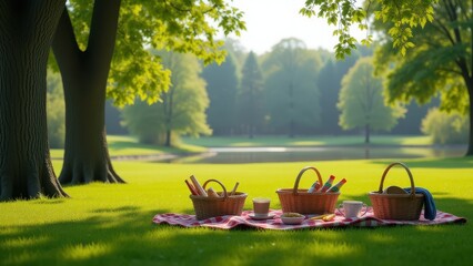 Parent discussion group, Park clear view picnic with resources and snacks.