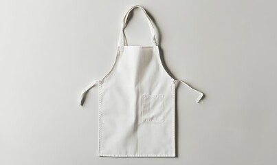 Clean white apron for culinary tasks.