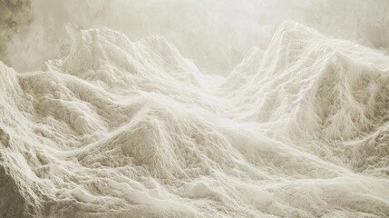 Fototapeta premium Surreal Landscape of Ethereal White Waves and Mystical Light