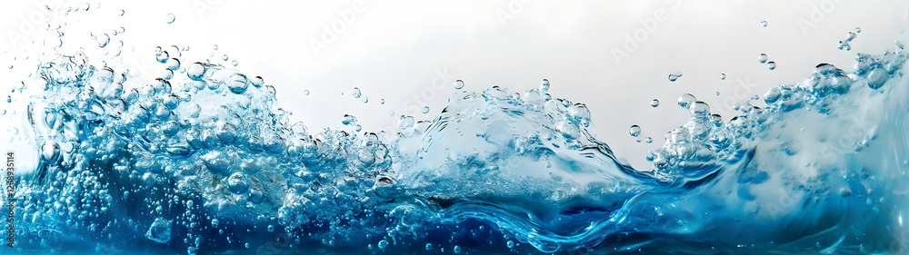 Poster dramatic and powerful water splash and waves in motion showcasing the dynamic energy and natural cha