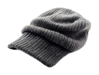 Men's and women's slouchy beanies on a transparent background. isolated background.