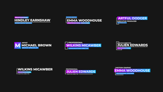 10 Gradient Lower Thirds