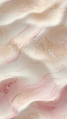 Obraz premium texture with a soft, marbled appearance. It features a blend of light beige, cream, and subtle pink hues, creating a smooth and calming visual effect. 