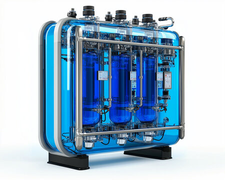 Ultraviolet germicidal irradiation. UVGI. Water treatment using UVGI technology for pathogen elimination.