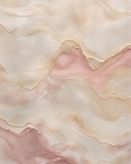 Obraz premium texture with a soft, marbled appearance. It features a blend of light beige, cream, and subtle pink hues, creating a smooth and calming visual effect. 