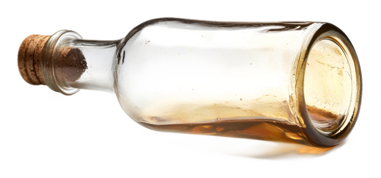 Message in a bottle on a transparent background. isolated background.