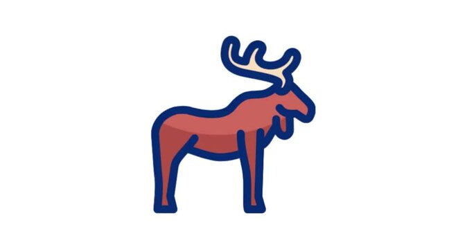 deer silhouette vector illustration