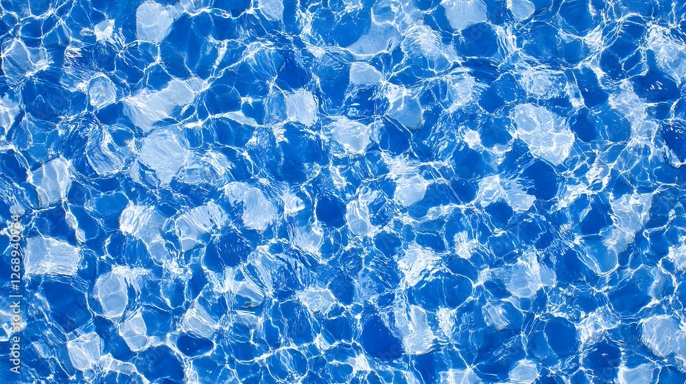 Aufkleber Enchanting abstract background featuring mesmerizing water textures and fluid patterns in serene shades of azure and sapphire