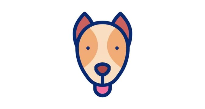 vector illustration of a cartoon dog