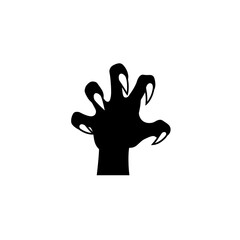 AI Generated Silhouette of a Clawing Zombie Hand  Abstract  Dark  Mysterious  Scary  Monster  Claw  Hand  Outline  Icon  Symbol  Vector  Illustration  Halloween