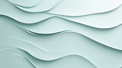Obraz premium A pale aqua background with delicate wave-like textures, creating a calming and peaceful minimalist space perfect for simple designs.