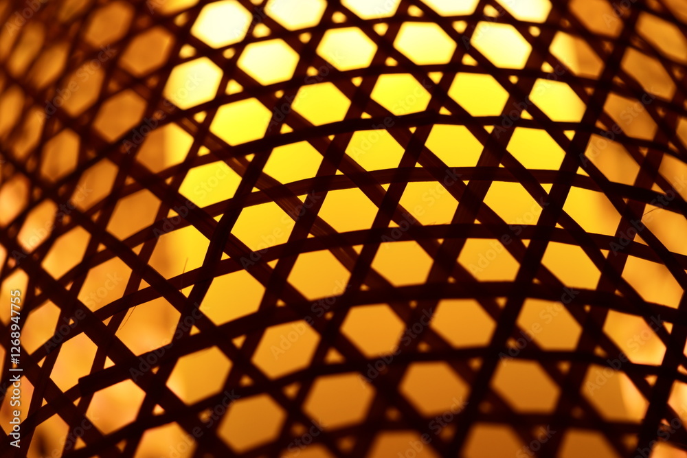 Poster A close-up shot of a lamp with a unique geometric pattern.