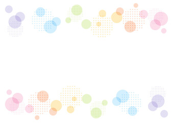 カラフルな水玉の飾りフレーム