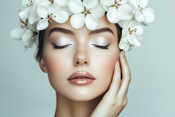 Portrait of a beautiful make up model