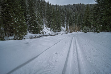 Fototapeta premium Karkonosze, Zima,
