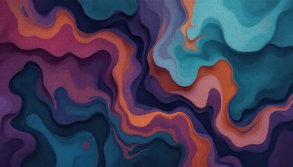 Fototapeta premium Abstract colorful contoured patterns with vibrant swirling shapes and bold contrasting hues