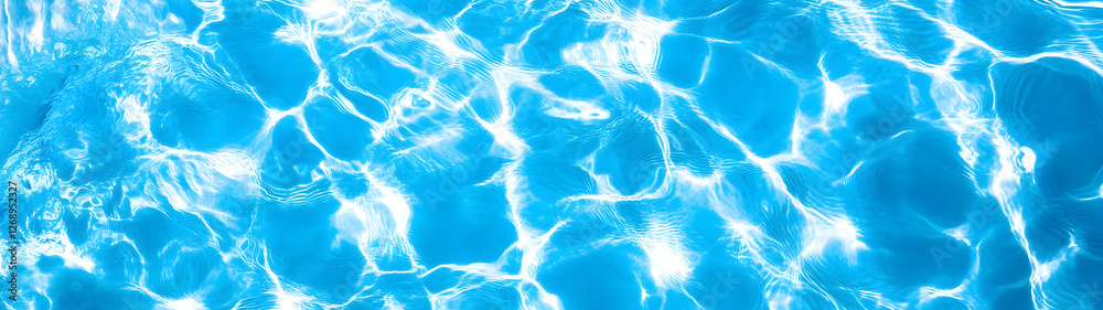 Poster Mesmerizing clear water surface with captivating rippling reflections of sunlight creating a serene and tranquil atmosphere  Calming and peaceful natural landscape background