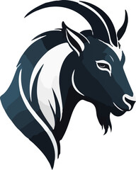 Silhouette Goat Illustration vector Design, Goat logo and icon Design, Goat vector design