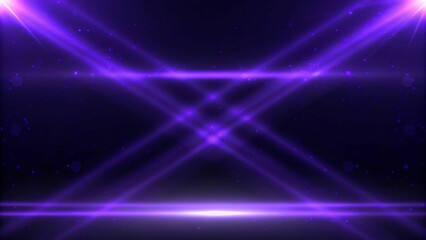 Obraz premium Abstract purple light rays on black background with lighting effect and bokeh. Vector illustration 