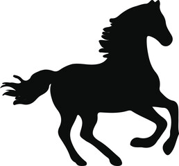 Silhouette Horse Illustration vector design, Horse logo and icon Design, Horse Illustration vector design